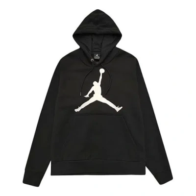 Air Jordan Jump Man Logo Printing Fleece Sports Training Black