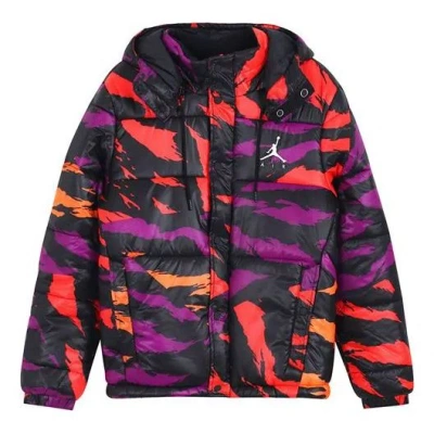 Air Jordan Jumpman Air Short Hooded Padded Jacket Camouflage In Multi