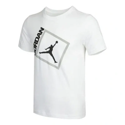 Air Jordan Jumpman Box Ss Leisure Sports Short Sleeve Men's White