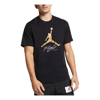 Air Jordan Jumpman Flight Graphic T-shirt Asia Sizing 'black Gold'