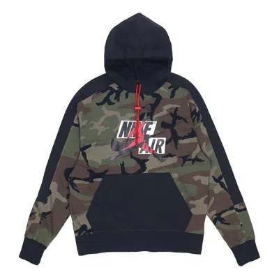 Air Jordan Jumpman Hoodies Classics Camo 'olive Green' In Black