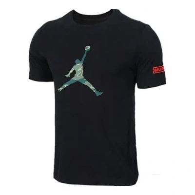 Air Jordan Jumpman Logo Basketball Sports Tee Men Black