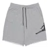 Air Jordan Jumpman Logo Printing Knit Short Pant Male Grey In Gray