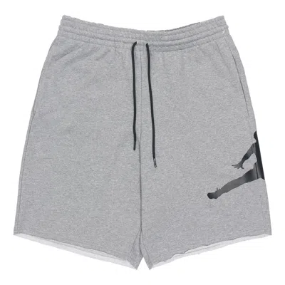 Air Jordan Jumpman Logo Printing Knit Short Pant Male Grey In Gray