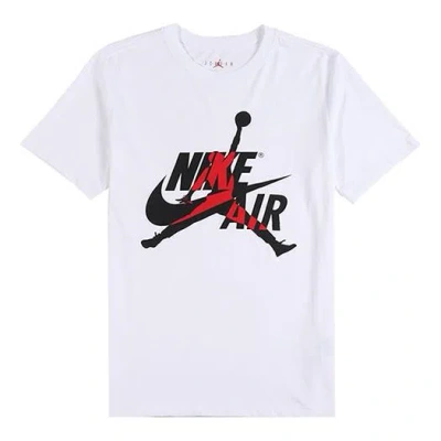 Air Jordan Jumpman Logo Sports Short Sleeve Men White