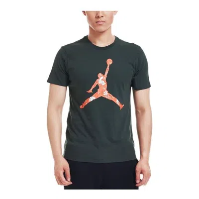 Air Jordan Jumpman Logo T-shirt 'black' In Green