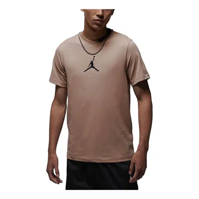Air Jordan Jumpman Logo T-shirt 'hemp' In Gray