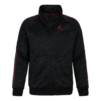 Air Jordan Jumpman Stand Collar Athleisure Casual Sports Knit Jacket Black