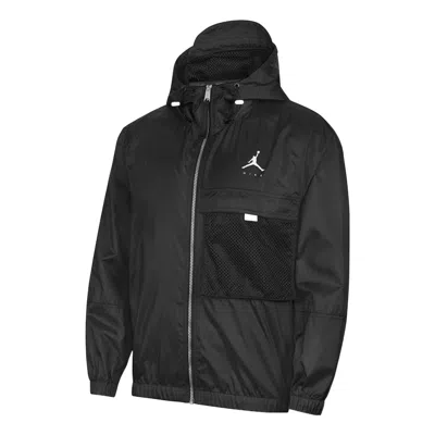 Air Jordan Jumpman Statement Solid Color Logo Hooded Jacket Black