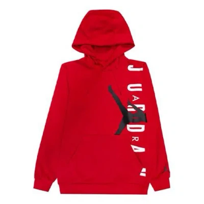 Air Jordan Large Logo Fleece Lined Pullover Athleisure Casual Sports Basketball Red