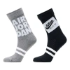 Air Jordan Legacy Crew Jmc Alphabet Athleisure Casual Sports Mid Calf Socks 2 Pairs Black / Gray In Multi