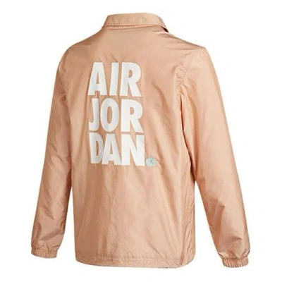 Air Jordan Letter Printing Sports Jacket  'pink' In Orange