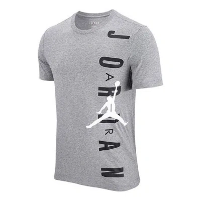 Air Jordan Lightweight Knit Sports Short Sleeve T-shirt Men's Grey In Gray