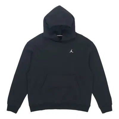 Air Jordan Logo Fleece Pullover Hoodie 'black' In Blue
