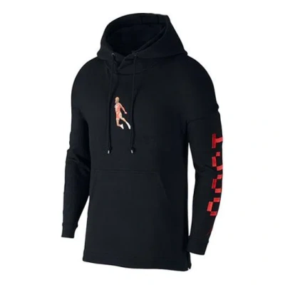 Air Jordan Logo Hoodie 'black Red'