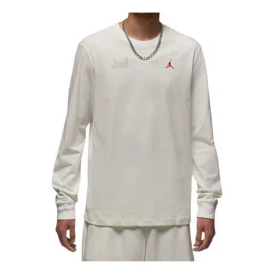 Air Jordan Long Sleeve Graphic T-shirt 'sail' In White