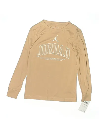 Pre-owned Air Jordan Kids' Long Sleeve T-shirt In Brown