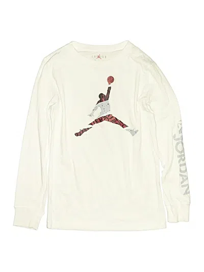 Pre-owned Air Jordan Kids' Long Sleeve T-shirt In White