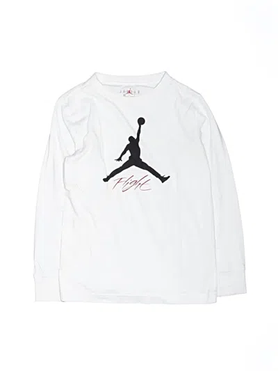 Pre-owned Air Jordan Kids' Long Sleeve T-shirt In White