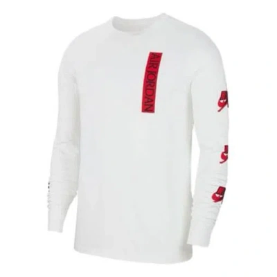 Air Jordan Long Sleeves T-shirt 'white Red'