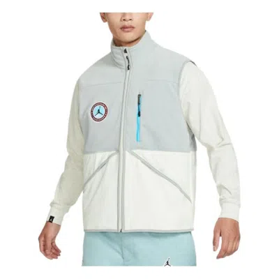 Air Jordan Loose Plus Velvet Contrast Stitching Warm Vest 'light Blue'