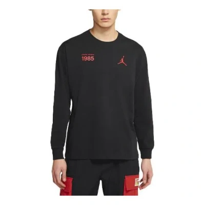 Air Jordan Loose Round Neck Long Sleeves T-shirt Men's Black