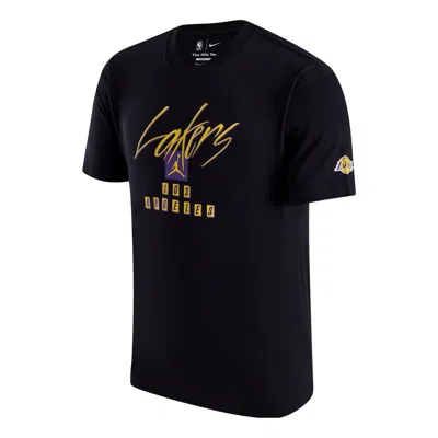 Air Jordan Los Angeles Lakers Courtside Statement Edition Nba Max90 T-shirt Asia Sizing 'black'