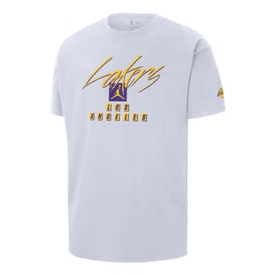 Air Jordan Los Angeles Lakers Courtside Statement Edition Nba Max90 T-shirt 'white'