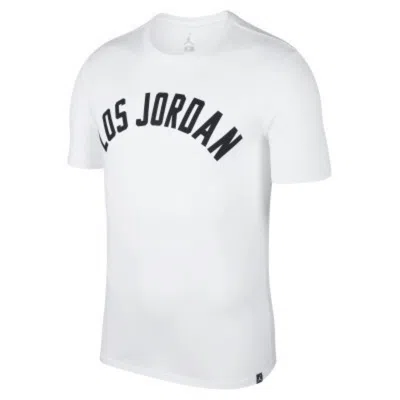 Air Jordan Los Logo T-shirt 'black' In White