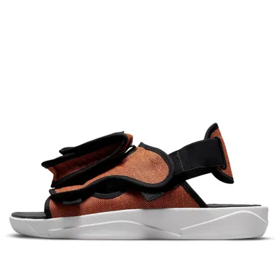 Air Jordan Ls Slide Sports Orange Sandals 'rust Orange Peak White University Red' In Brown