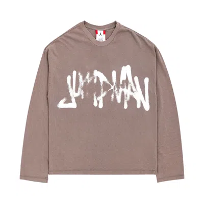 Pre-owned Air Jordan M J Ih Jumpman Long-sleeve Tee 'cave Stone' | Grey | Men's Size Xxl In Gray