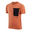 Air Jordan Men's  23 Engineered Contrasting Colors Pocket Round Neck Casual Short Sleeve Orange Black In Orange