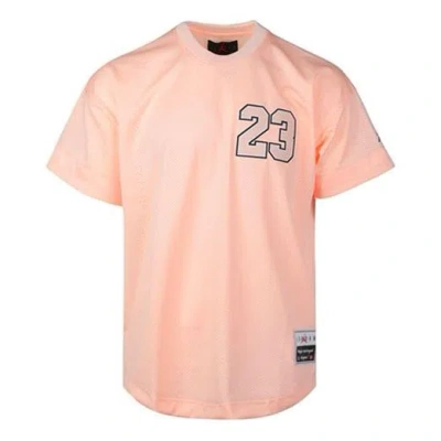 Air Jordan Men's  23 Flight Mesh Jersey T-shirt Pale Pinkish Gray