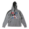 Air Jordan Men's  4 J Lgc Po Hoody Chest Printing Drawstring Gray