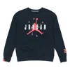 Air Jordan Men's  Athleisure Casual Sports Round Neck Pullover Black In Blue