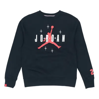 Air Jordan Men's  Athleisure Casual Sports Round Neck Pullover Black In Blue