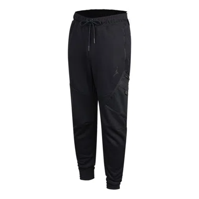 Air Jordan Men's  Athleisure Casual Sports Running Knit Long Pants/trousers Black In Blue