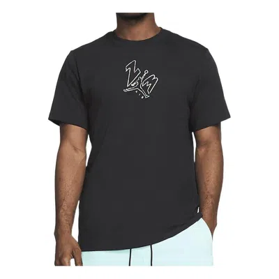 Air Jordan Men's  Athleisure Casual Sports Running Training Short Sleeve Black T-shirt
