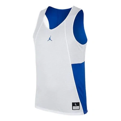 Air Jordan Men's  Brand Reversible Colorblock Basketball Jersey/vest Blue In Gray
