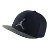 Air Jordan Men's  Burst Crack Flying Man Polyester Black Baseball Cap