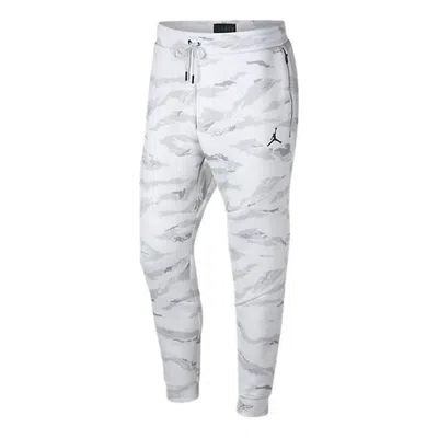 Air Jordan Men's  Casual Camouflage Drawstring Sports Pants/trousers/joggers White