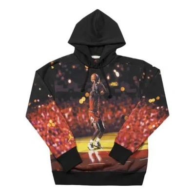 Air Jordan Men's  Casual Logo Pullover Hooded Long Sleeves Black