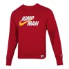 Air Jordan Men's  Casual Sports Alphabet Printing Round Neck Pullover Red