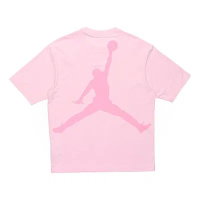 Air Jordan Men's  Casual Sports Breathable Short Sleeve Pink T-shirt