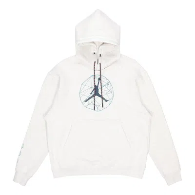 Air Jordan Men's  Casual Sports Hooded Lacing Pullover Autumn White