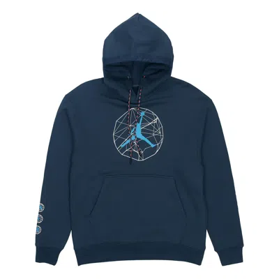 Air Jordan Men's  Casual Sports Hooded Lacing Pullover Dark Sea Blue