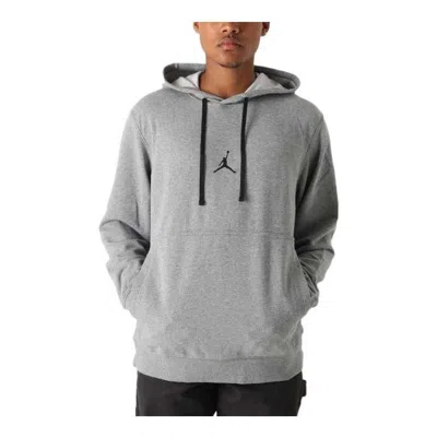 Air Jordan Men's  Dri-fit Air Solid Color Logo Printing Hooded Long Sleeves Gray