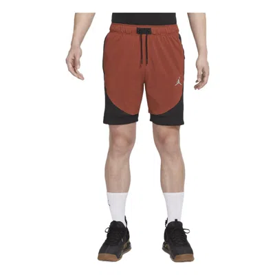 Air Jordan Men's  Dri-fit Reflective Logo Colorblock Casual Shorts Black In Red