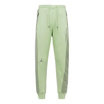 Air Jordan Men's  Environmental Friendly Reflective Colorblock Bundle Feet Sports Pants/trousers/jogg In Green