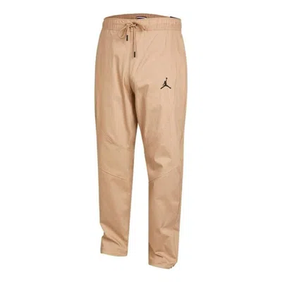 Air Jordan Men's  Essential Basketball Training Sports Woven Long Pants/trousers Turmeric In Neutral